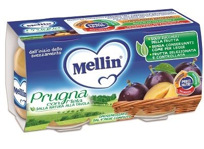 MELLIN OMOG PRUGNA MELA 2X100G