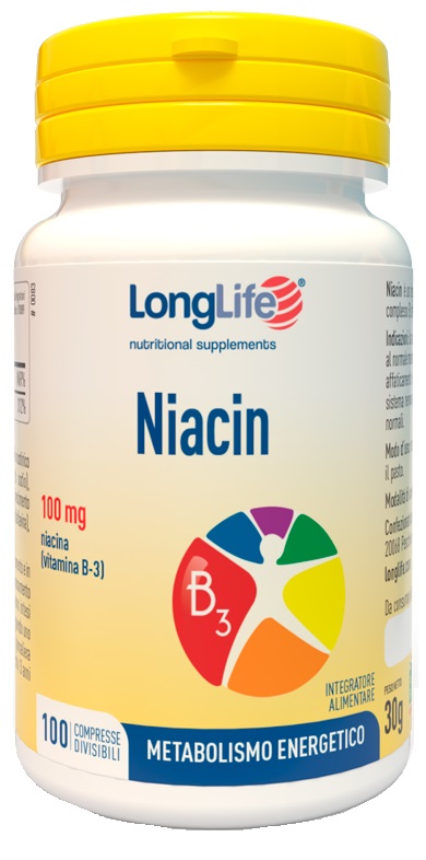 LONGLIFE NIACIN 100MG 100CPR