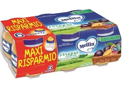 MELLIN OMOG PRUGNA MELA 6X100G