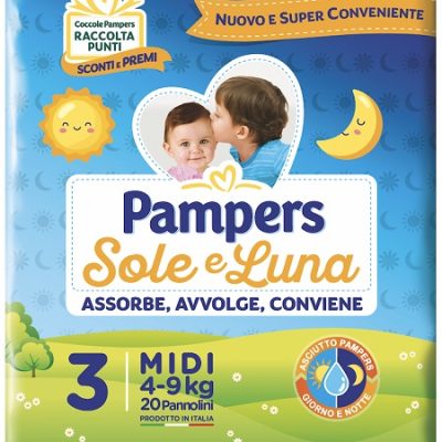 PAMPERS SOLE&LUNA MIDI 20PZ